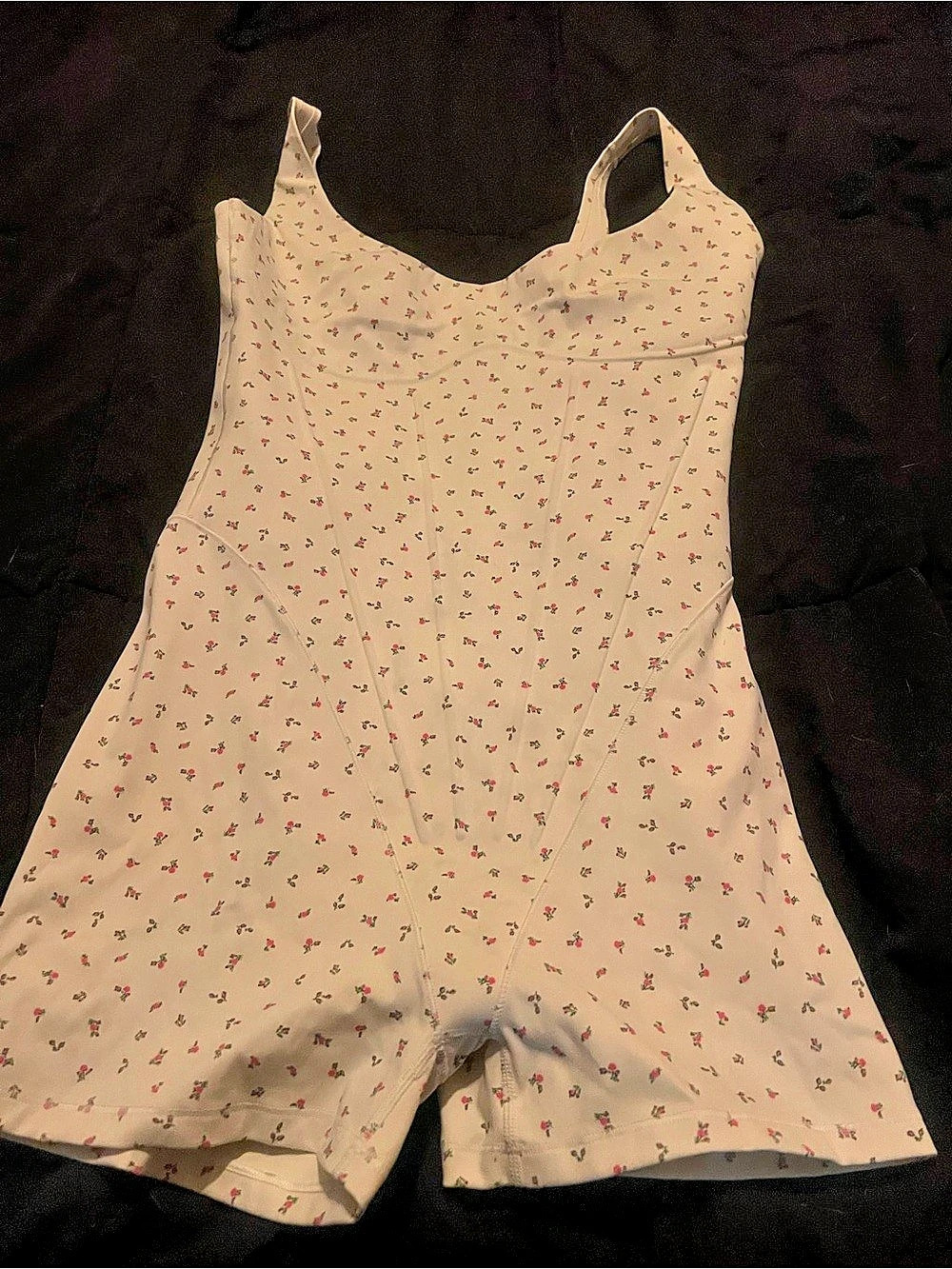 Nike x Skims Floral Romper in Cream & Pink